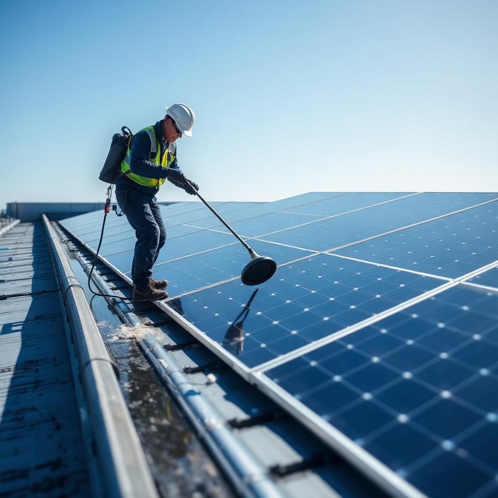 Profesionalno čiščenje solarnih panelov